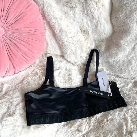 NWT Stunning Adam Selman Sport Liquid Latex "Branded Band Bra" - Picture 8 of 13